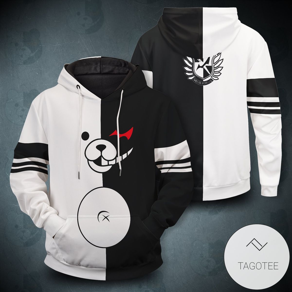 Monokuma Danganronpa Pullover Hoodie Monokuma Danganronpa Pullover Hoodie