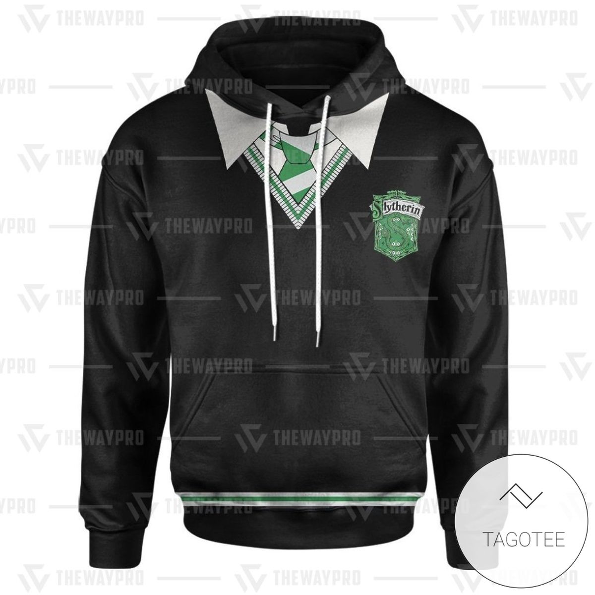 Movie Harry Potter Slytherin House Cosplay Custom Hoodie Movie Harry Potter Slytherin House Cosplay Custom Hoodie