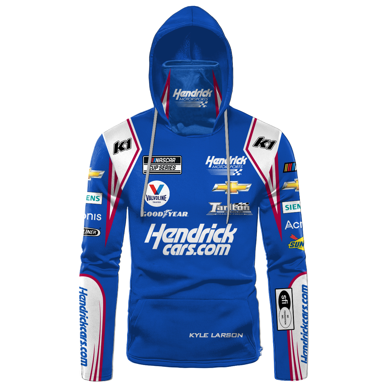 Nascar Hendrick Cars Kyle Larson Racing 3D Hoodie Mask Nascar Hendrick Cars Kyle Larson Racing 3D Hoodie Mask