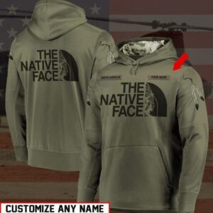 Native American The Native Face 3D Custom Name Hoodie