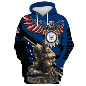 Navy Veteran Eagle Honor The Fallen All Gave Some Some Gave All 3D Hoodie And Shirt