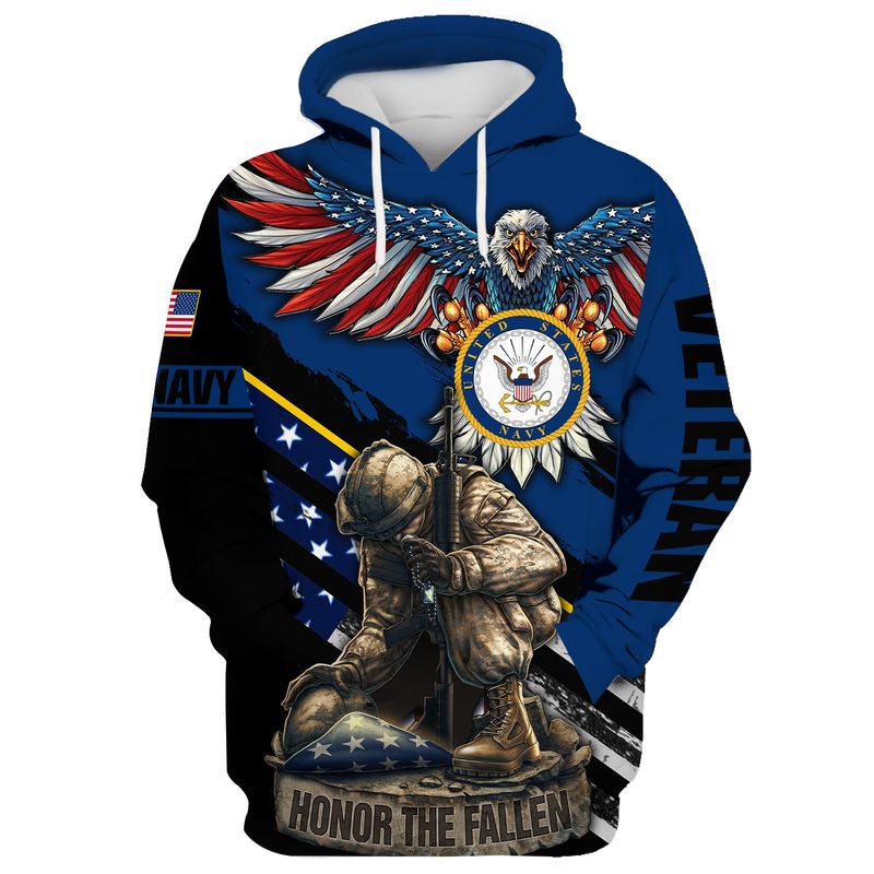 Navy Veteran Eagle Honor The Fallen All Gave Some Some Gave All 3D Hoodie And Shirt Navy Veteran Eagle Honor The Fallen All Gave Some Some Gave All 3D Hoodie And Shirt