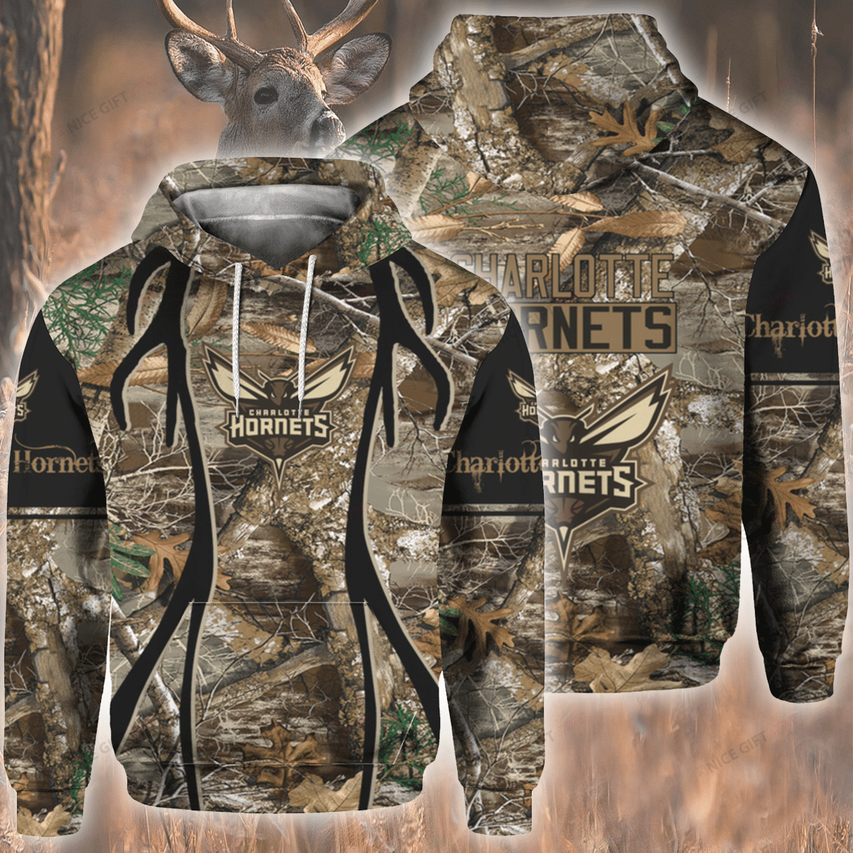 Nba Charlotte Hornets Hunting 3D Hoodie Nba Charlotte Hornets Hunting 3D Hoodie