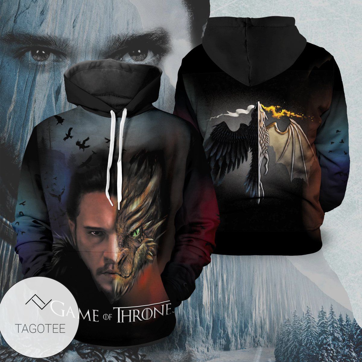 New Dragon & Crow Pullover Hoodie New Dragon & Crow Pullover Hoodie