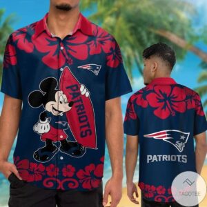 New England Patriots & Mickey Mouse Hawaiian Shirt