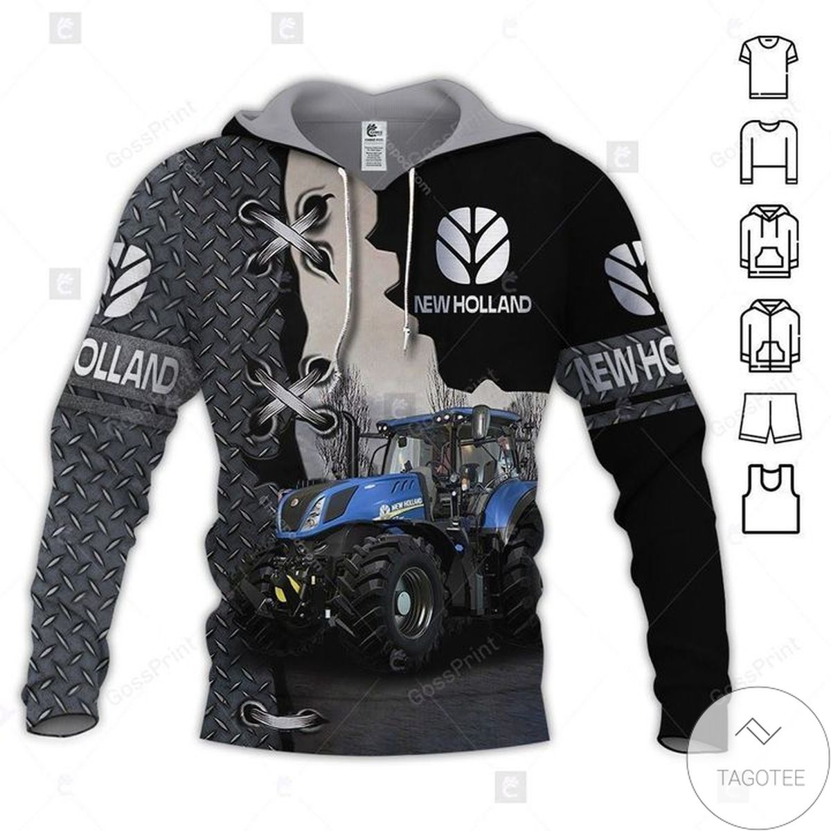 New Holland Agriculture Mechanic Tractor 3D Hoodie New Holland Agriculture Mechanic Tractor 3D Hoodie