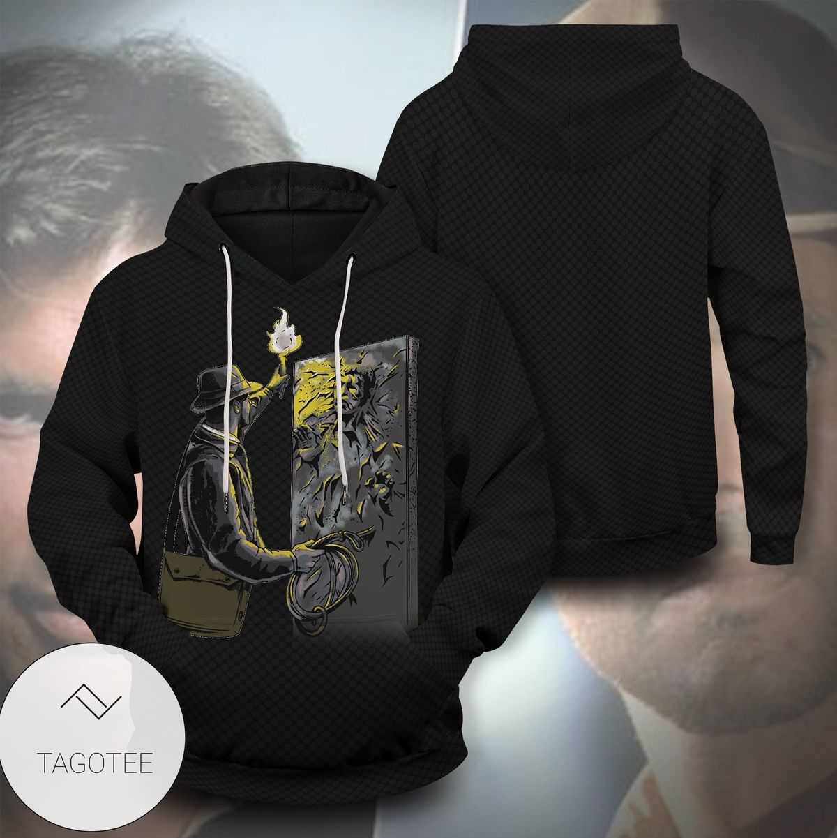 New Indiana Jones Han Solo Carbonite Pullover Hoodie New Indiana Jones Han Solo Carbonite Pullover Hoodie