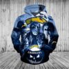 [New Item] Los Angeles Chargers Halloween Horror Night 3D Pullover Hoodie