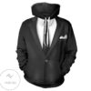 New Men In Black Suit Pullover Hoodie