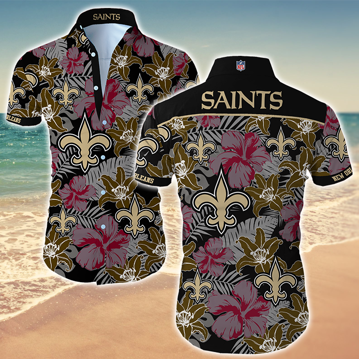 New Orleans Saints Nfl Hawaiian Shirt Summer Button Up New Orleans Saints Nfl Hawaiian Shirt Summer Button Up