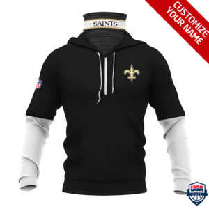 New Orleans Saints  Ver 01 Personalized 3D Mask Hoodie