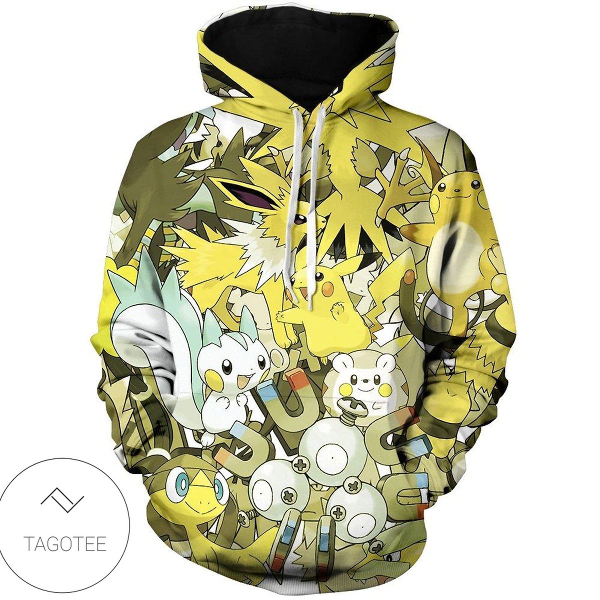 New Pokemon Electricity Pullover Hoodie- Tagotee New Pokemon Electricity Pullover Hoodie- Tagotee