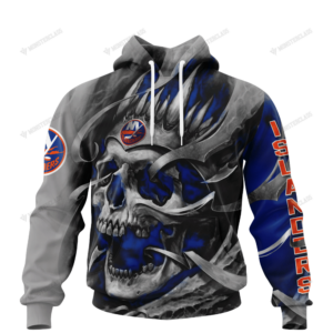 New York Islanders Skull Personalized Custom 3D Hoodie