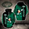 New York Jets Mickey Mouse 3D Hoodie
