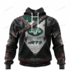 New York Jets Warrior Customized Hoodie Jersey