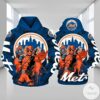New York Mets Deadpool 3D Hoodie
