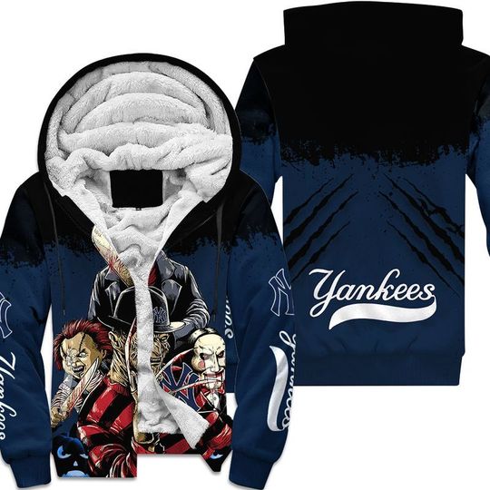 New York Yankees A Nightmare On Elm Street Halloween 3D All Over Print Hoodie New York Yankees A Nightmare On Elm Street Halloween 3D All Over Print Hoodie