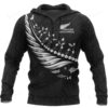 New Zealand Aotearoa Koru Maori Fern Ruby 3D All Over Printed Hoodie