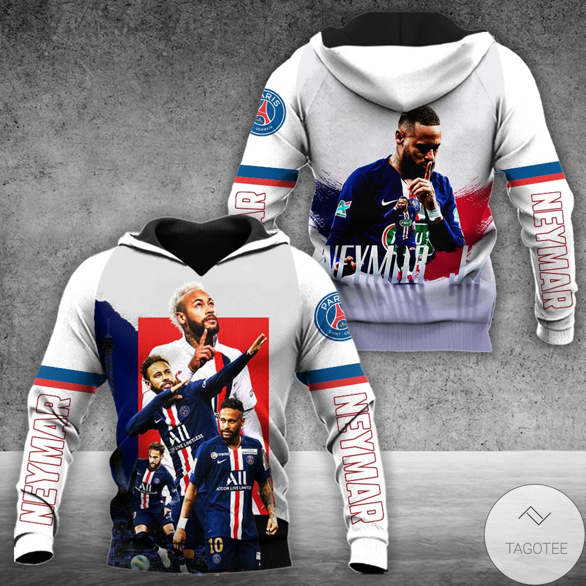 Neymar Over Printed 3D Hoodie Neymar Over Printed 3D Hoodie
