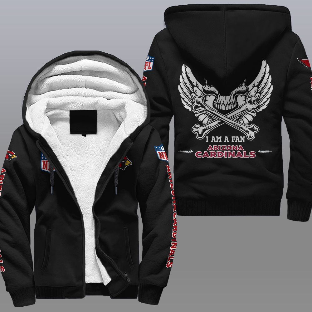Nfl Arizona Cardinals Wings Skull Fleece Hoodie Nfl Arizona Cardinals Wings Skull Fleece Hoodie