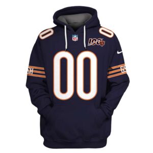 Nfl Chicago Bears Custom Name 3D Hoodie