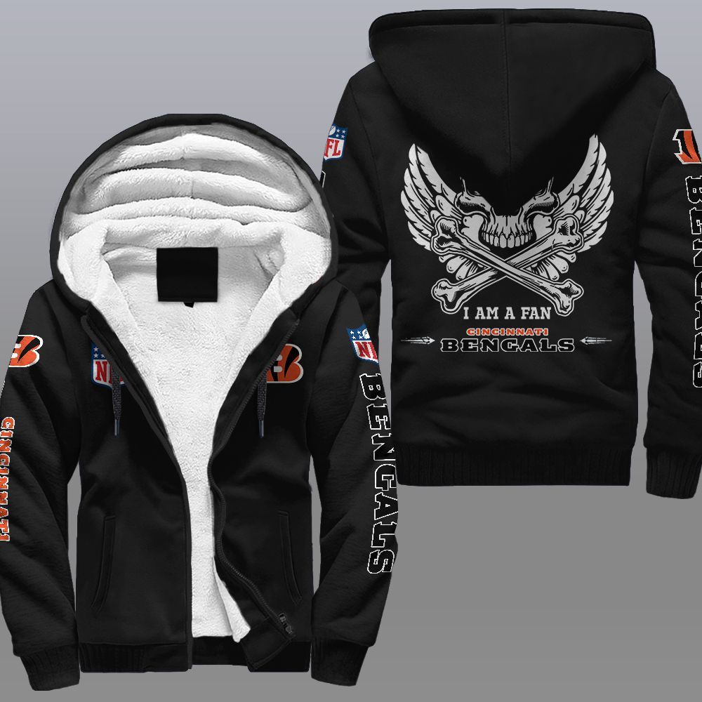 Nfl Cincinnati Bengals Wings Skull Fleece Hoodie Nfl Cincinnati Bengals Wings Skull Fleece Hoodie