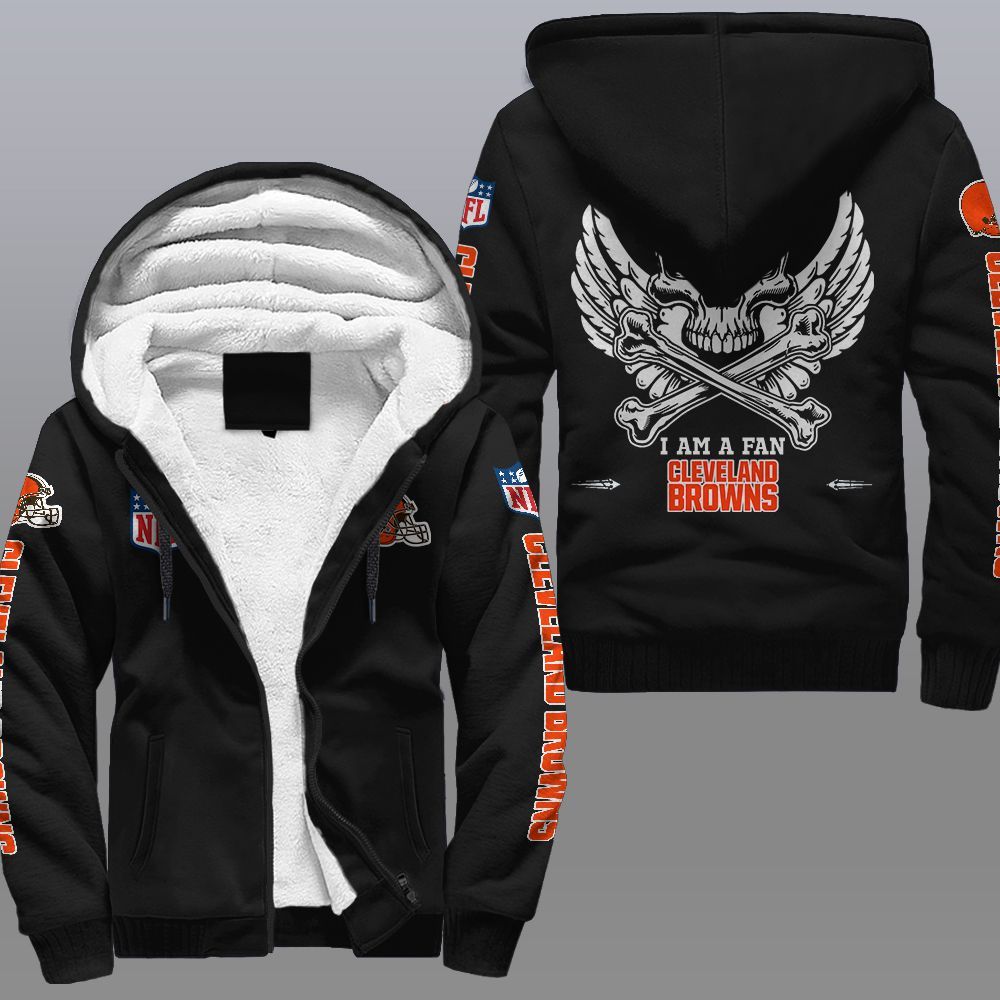 Nfl Cleveland Browns Wings Skull Fleece Hoodie Nfl Cleveland Browns Wings Skull Fleece Hoodie