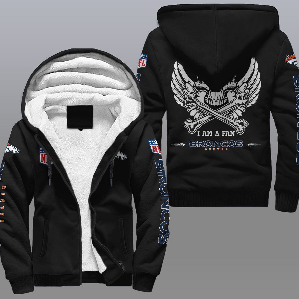 Nfl Denver Broncos Wings Skull Fleece Hoodie Nfl Denver Broncos Wings Skull Fleece Hoodie