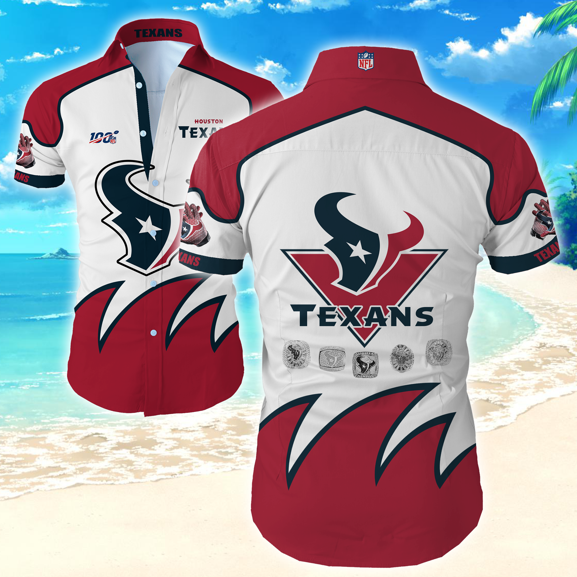 Nfl Houston Texans Hawaiian Shirt Summer Button Up Nfl Houston Texans Hawaiian Shirt Summer Button Up