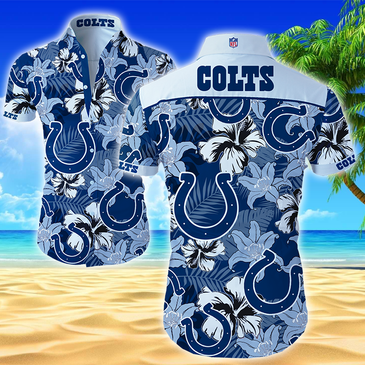 Nfl Indianapolis Colts Hawaiian Shirt Summer Button Up Nfl Indianapolis Colts Hawaiian Shirt Summer Button Up
