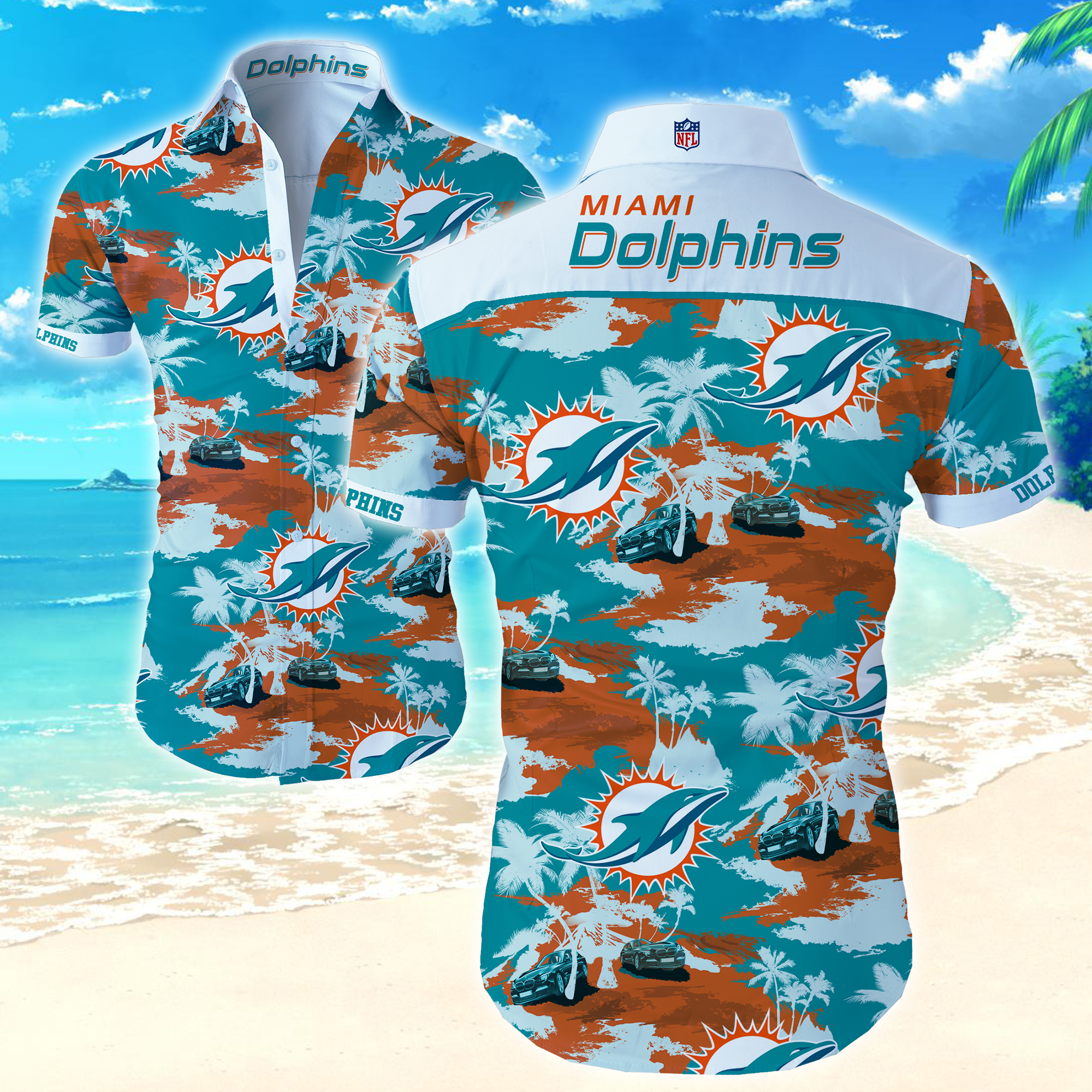 Nfl Miami Dolphins Hawaiian Shirt Summer Button Up Nfl Miami Dolphins Hawaiian Shirt Summer Button Up