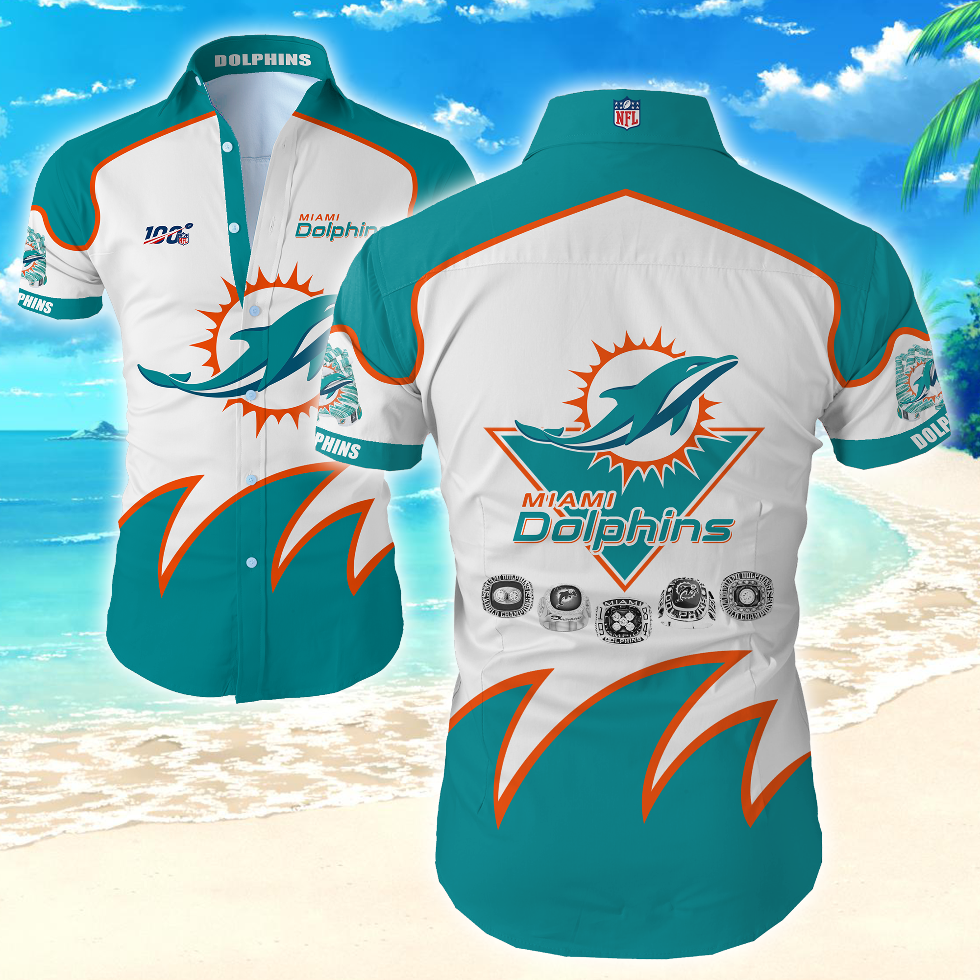 Nfl Miami Dolphins Hawaiian Shirt Summer Button Up Nfl Miami Dolphins Hawaiian Shirt Summer Button Up