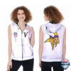 Nfl Minnesota Vikings Sleeveless Zip Hoodie