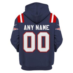 Nfl New England Patriots Custom Name And Number 3D Hoodie