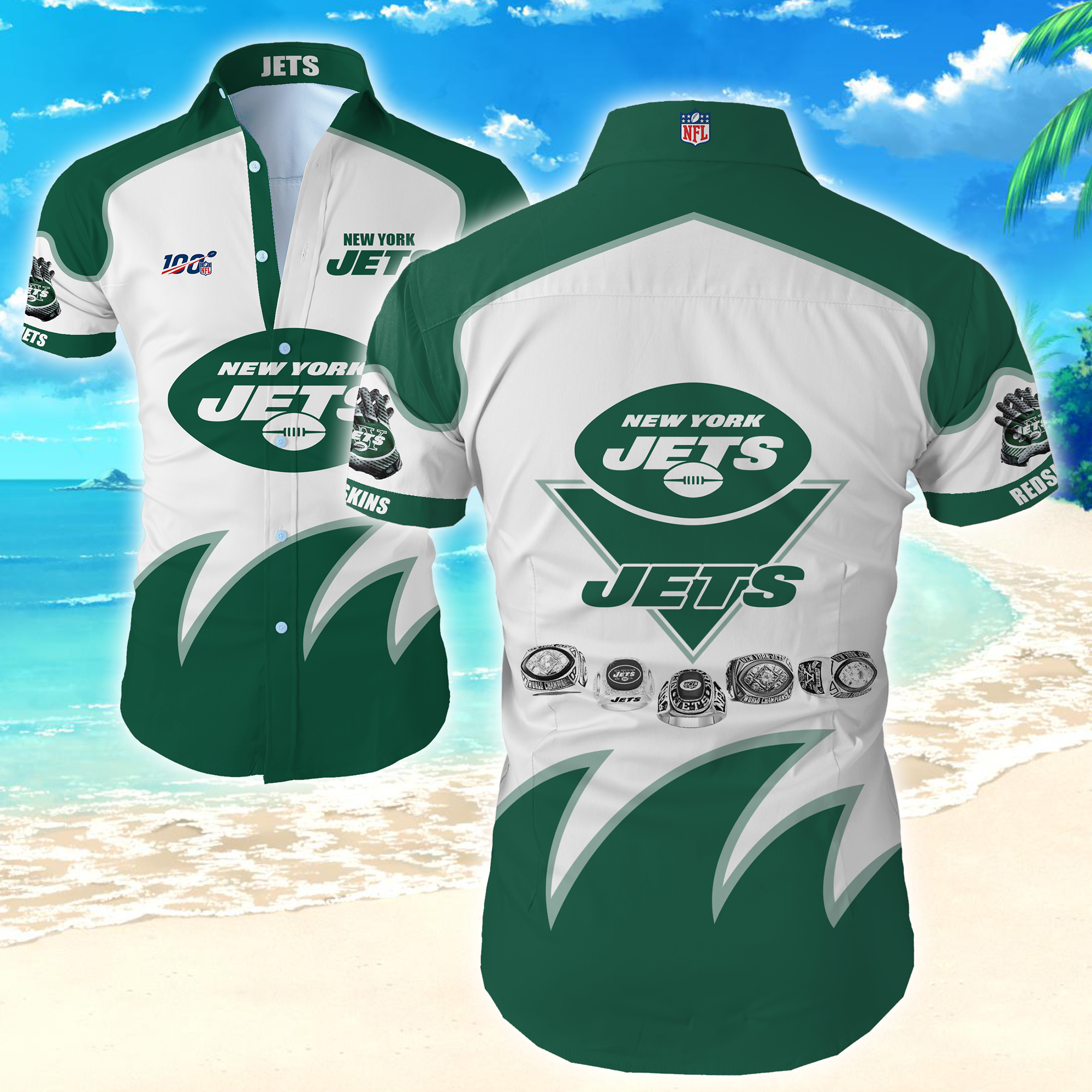 Nfl New York Jets Hawaiian Shirt Summer Button Up Nfl New York Jets Hawaiian Shirt Summer Button Up