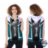 Nfl Philadelphia Eagles 3D Sleeveless Zip Hoodie