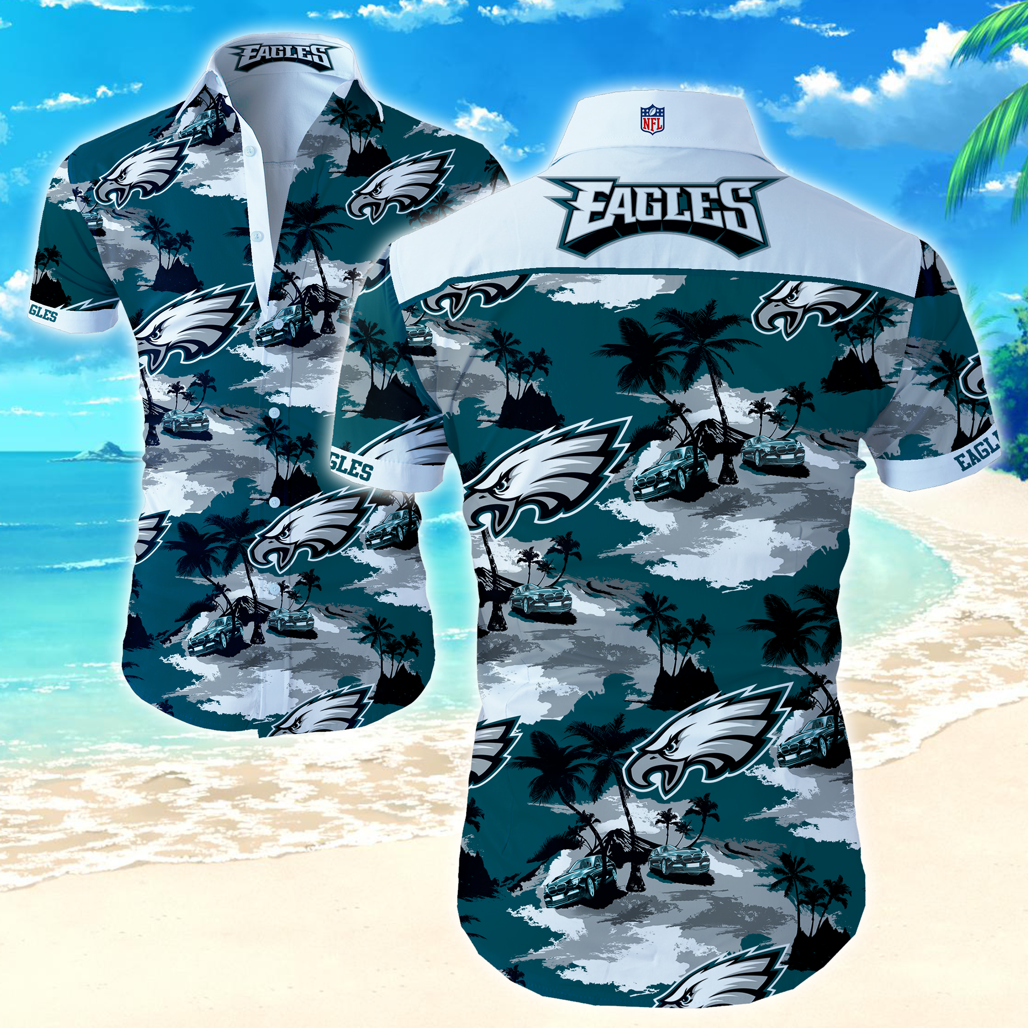 Nfl Philadelphia Eagles Hawaiian Shirt Summer Button Up Nfl Philadelphia Eagles Hawaiian Shirt Summer Button Up