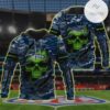 Nfl Seattle Seahawks 3D Hoodie Skull Lover