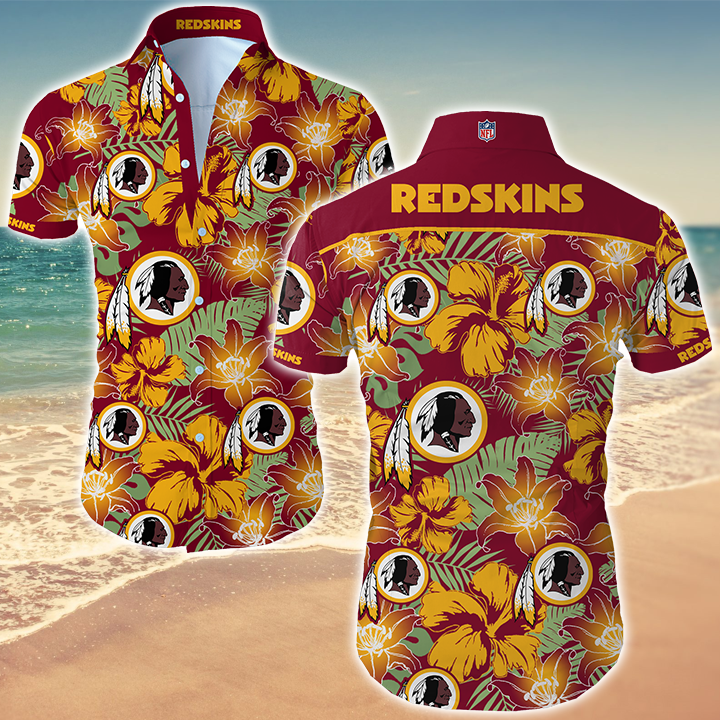 Nfl Washington Redskins Hawaiian Shirt Summer Button Up Nfl Washington Redskins Hawaiian Shirt Summer Button Up