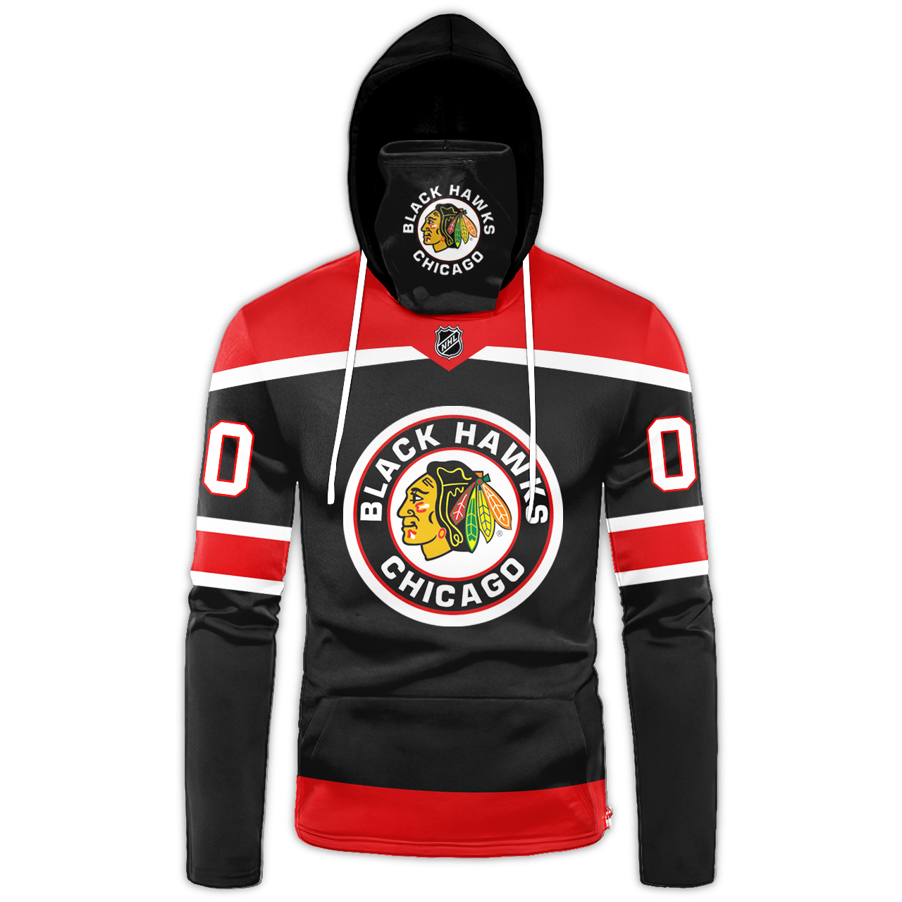 Nhl Chicago Blackhawks Personalized 3D Hoodie Mask Nhl Chicago Blackhawks Personalized 3D Hoodie Mask