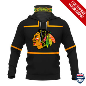 Nhl Chicago Blackhawks Personalized 3D Mask Hoodie Ver 01