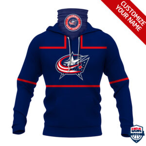 Nhl Columbus Blue Jackets Personalized 3D Mask Hoodie Ver 01