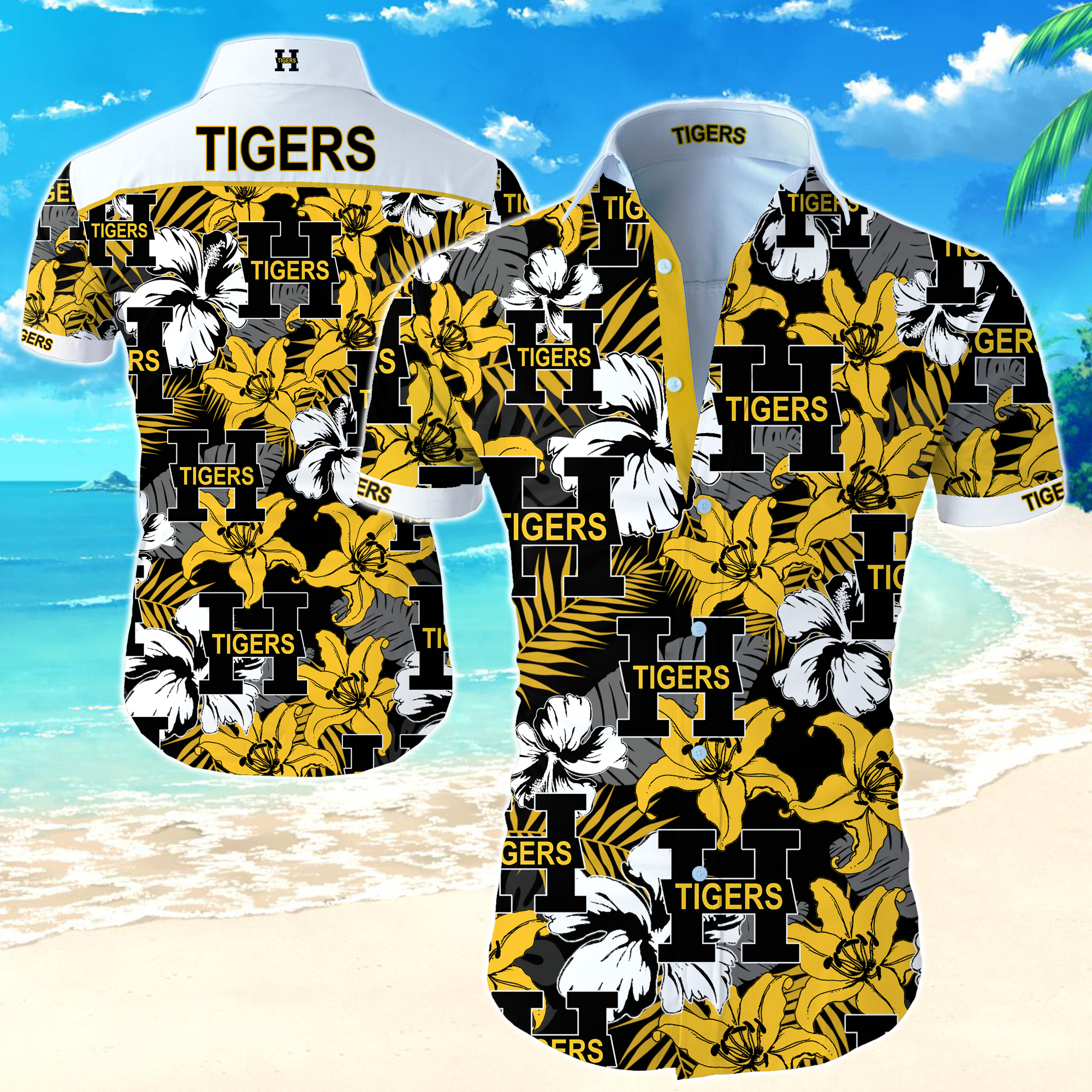 Nhl Hamilton Tigers Hawaiian Shirt Summer Button Up Nhl Hamilton Tigers Hawaiian Shirt Summer Button Up