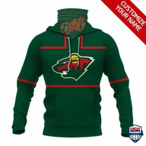 Nhl Minnesota Wild Personalized 3D Mask Hoodie Ver 01