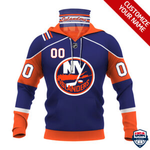 Nhl New York Islanders Personalized 3D Mask Hoodie Ver 01