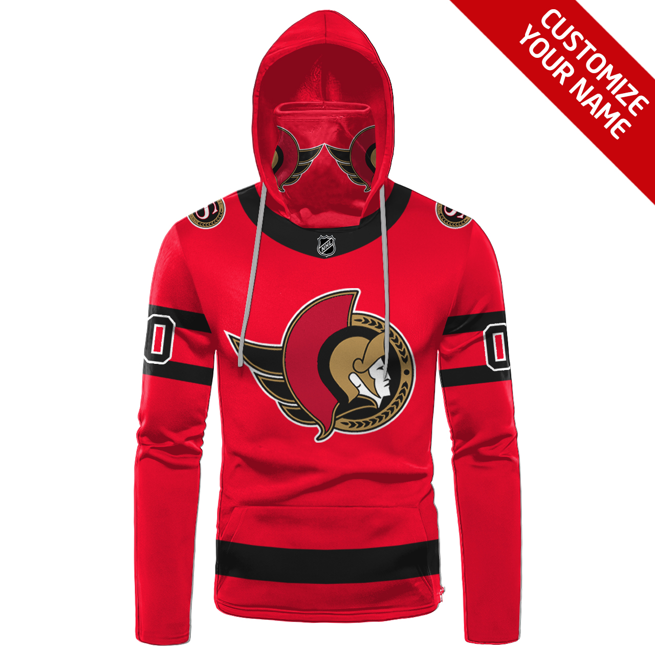 Nhl Ottawa Senators Personalized 3D Hoodie Mask Nhl Ottawa Senators Personalized 3D Hoodie Mask
