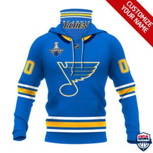 Nhl St. Louis Blues Personalized 3D Mask Hoodie Ver 01