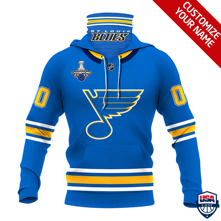 Nhl St. Louis Blues Personalized 3D Mask Hoodie Ver 01 Nhl St. Louis Blues Personalized 3D Mask Hoodie Ver 01