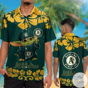 Oakland Athletics Baby Yoda Hawaiian Shirt