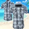 Oakland Raiders Flower Hawaiian Shirt Summer Button Up